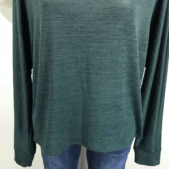 M Magaschoni Dolman Sleeve Thin Knit Sweater Top Green Bateau Pullover Size L - Picture 3 of 9